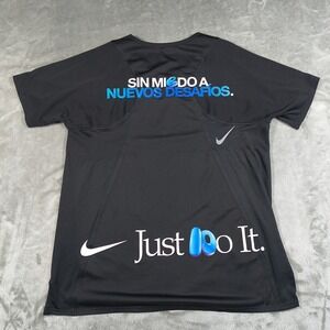 Nike Shirt Mens Medium Black Just Do It Training Dri FIT Performance DD5927 010